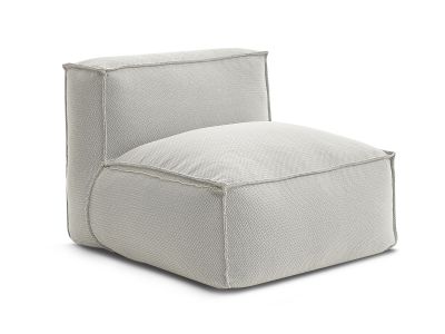 Chauffeuse 1 place sans accoudoir avec bâche de protection pour canapé de jardin modulable BIARRITZ