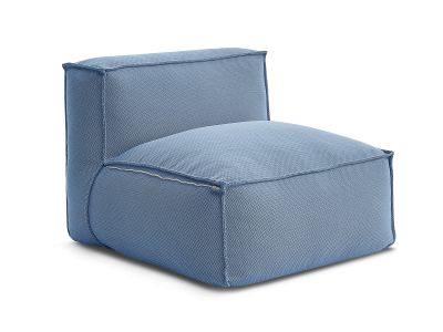 Chauffeuse 1 place sans accoudoir avec bâche de protection pour canapé de jardin modulable BIARRITZ