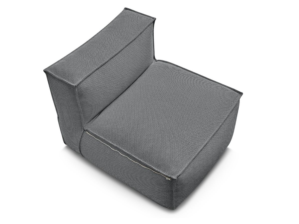 1-zits fauteuil zonder armleuningen met beschermhoes voor modulaire tuinbank BIARRITZ