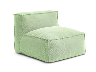 Chauffeuse 1 place sans accoudoir avec bâche de protection pour canapé de jardin modulable BIARRITZ