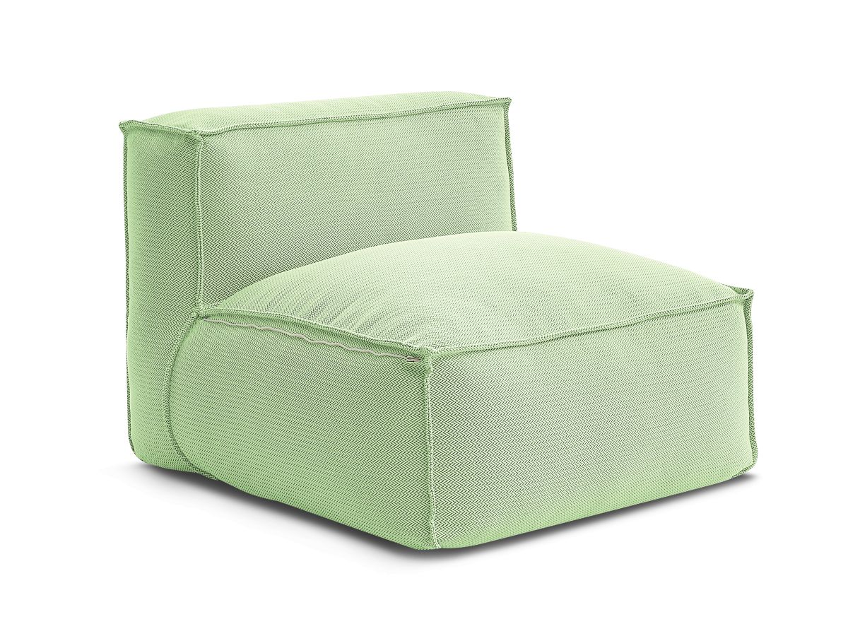 1-zits fauteuil zonder armleuningen met beschermhoes voor modulaire tuinbank BIARRITZ