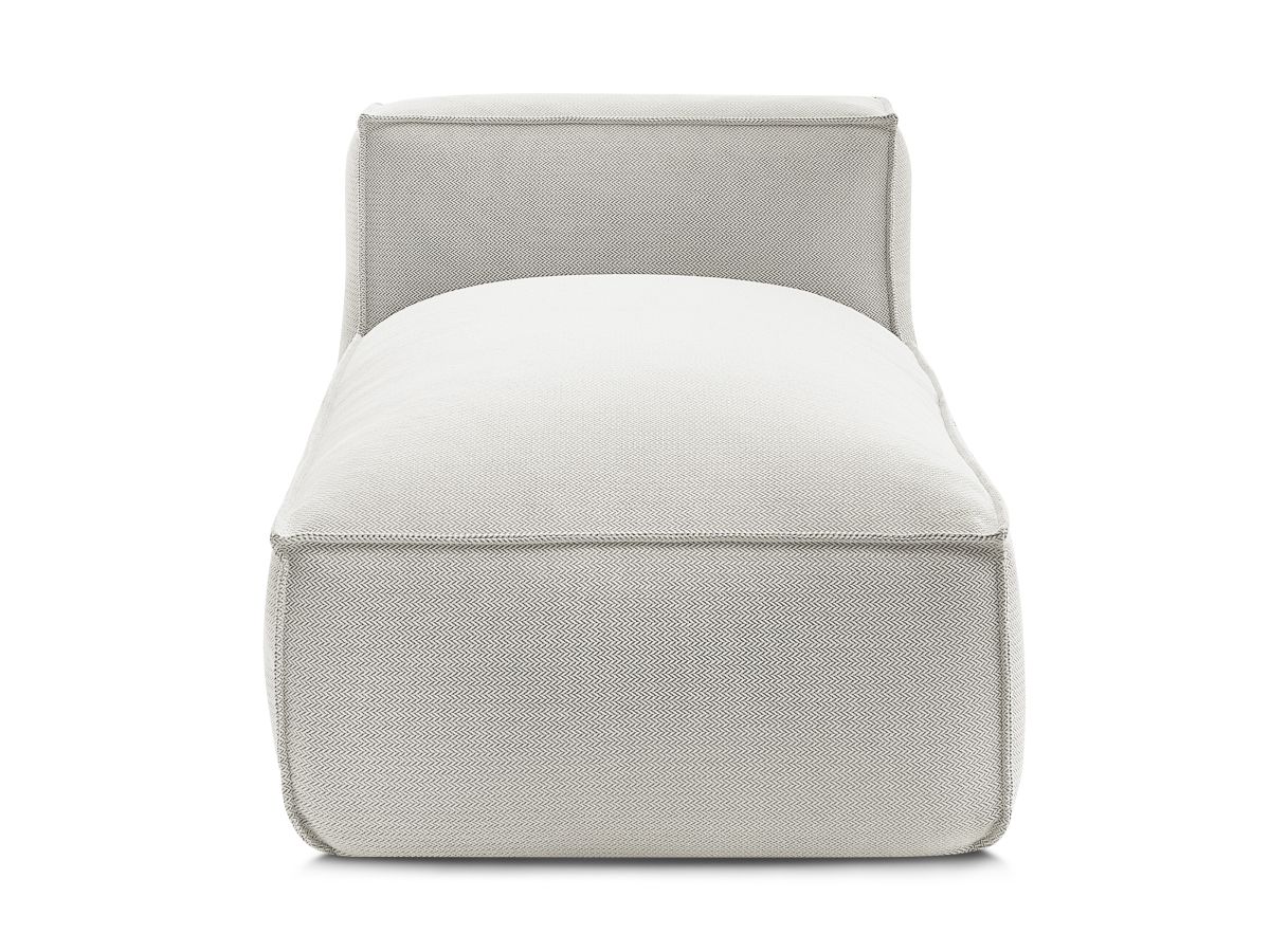 Chaise longue zonder armleuningen met beschermhoes voor modulaire tuinbank BIARRITZ