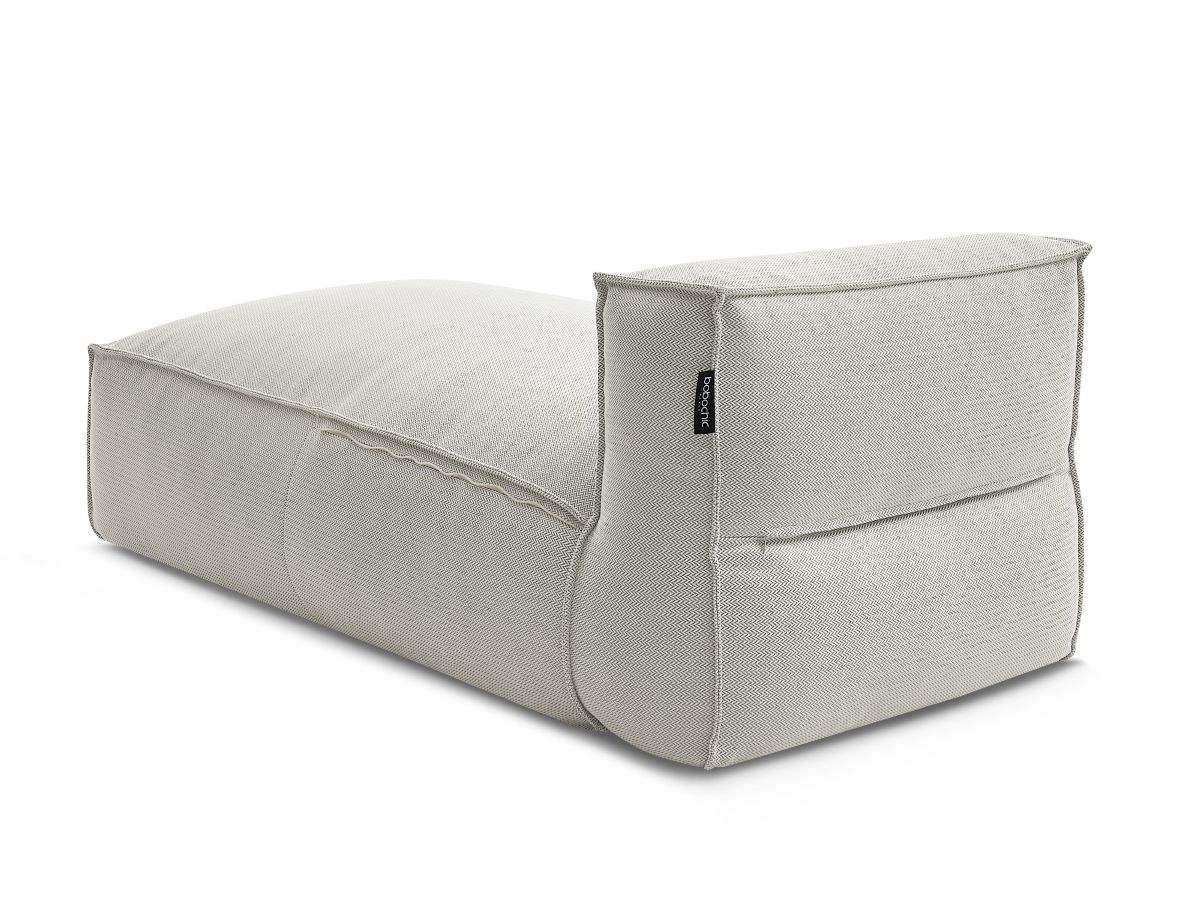 Chaise longue zonder armleuningen met beschermhoes voor modulaire tuinbank BIARRITZ