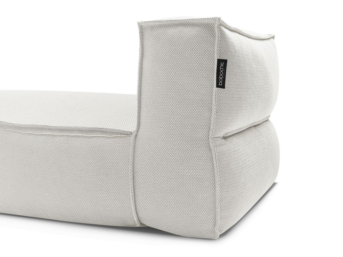 Chaise longue zonder armleuningen met beschermhoes voor modulaire tuinbank BIARRITZ