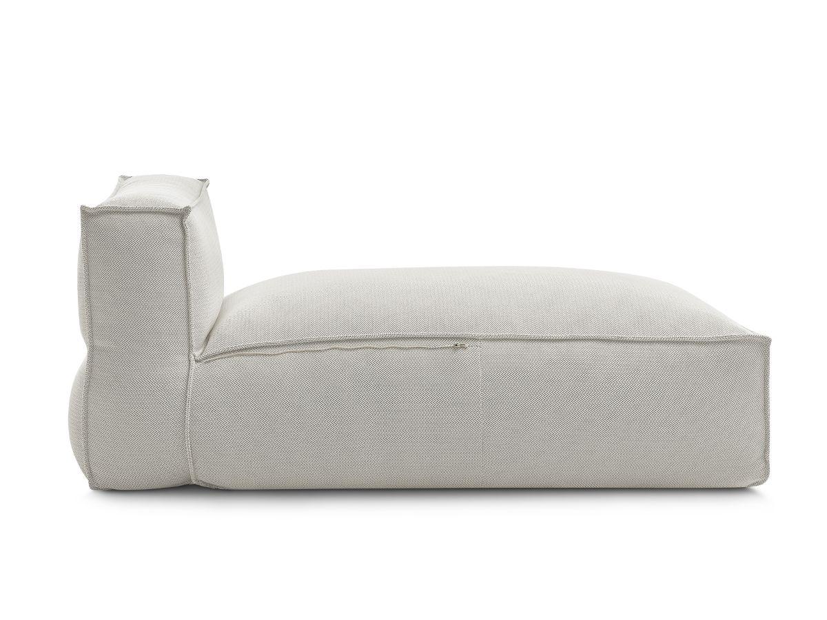 Chaise longue zonder armleuningen met beschermhoes voor modulaire tuinbank BIARRITZ