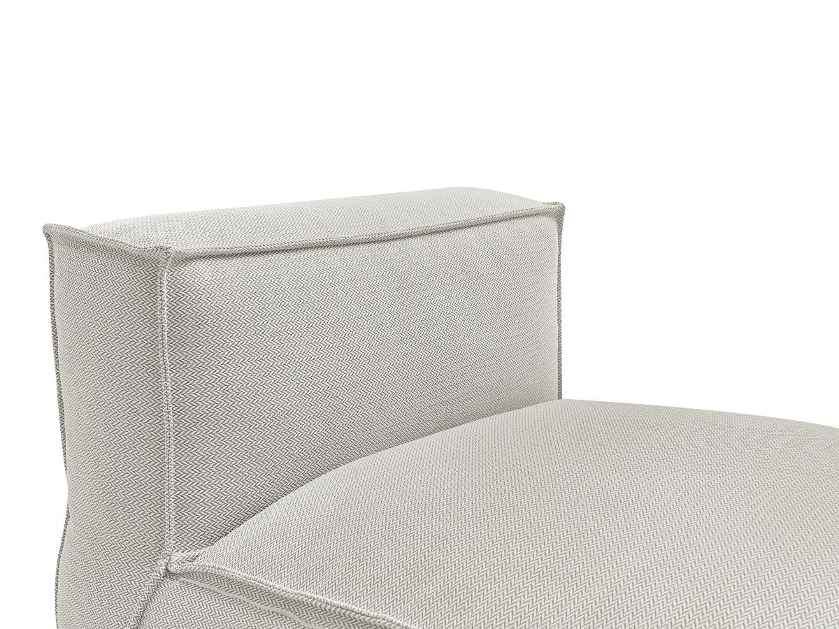 Chaise longue zonder armleuningen met beschermhoes voor modulaire tuinbank BIARRITZ