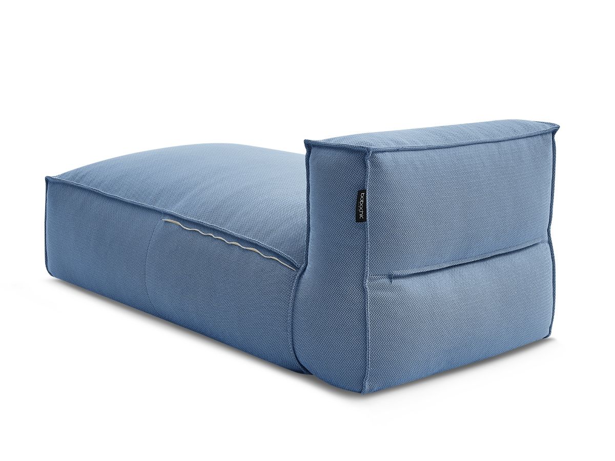 Chaise longue zonder armleuningen met beschermhoes voor modulaire tuinbank BIARRITZ