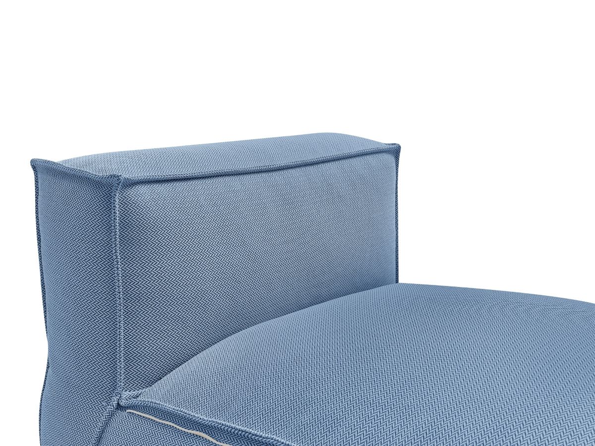 Chaise longue zonder armleuningen met beschermhoes voor modulaire tuinbank BIARRITZ