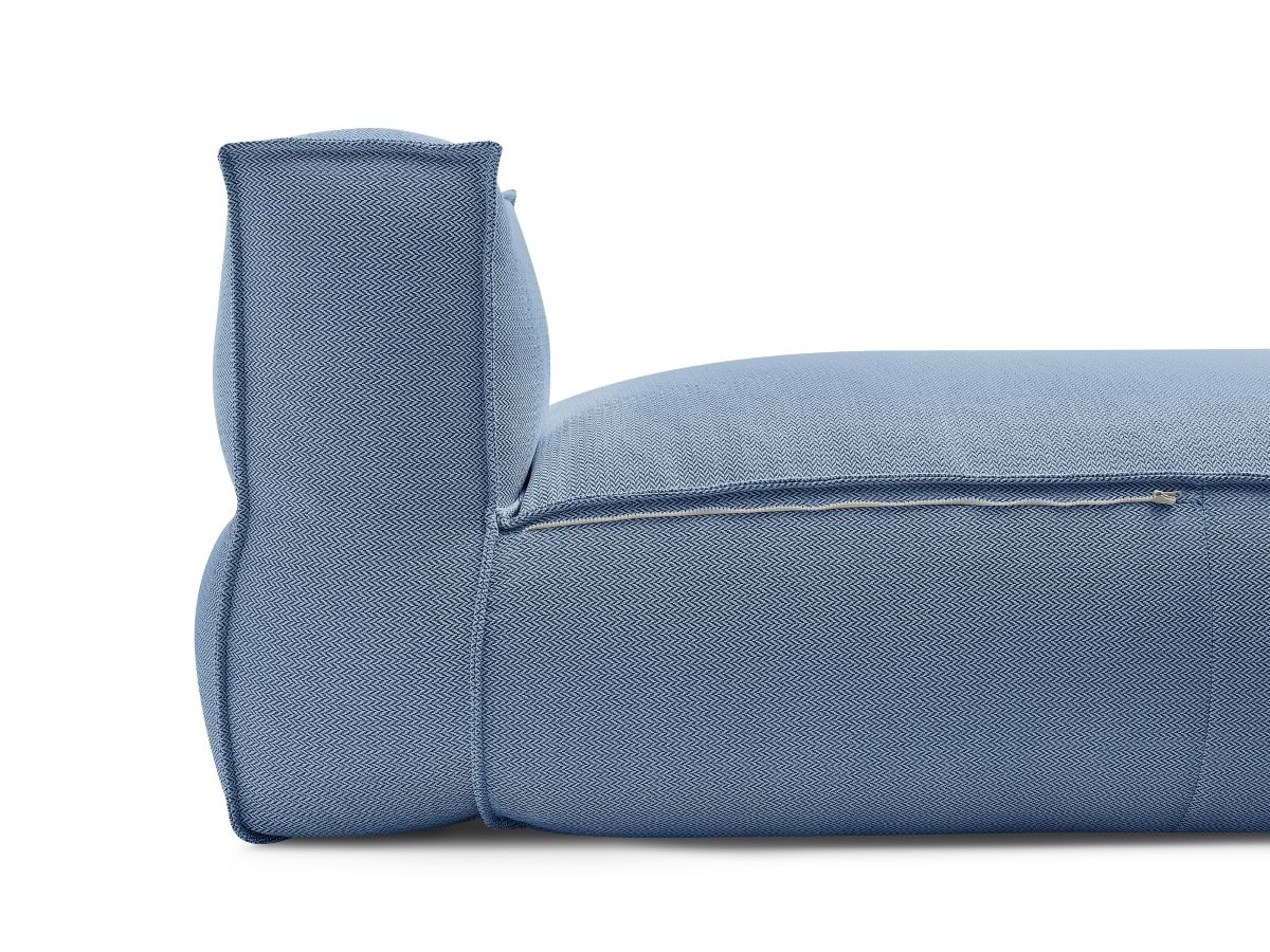 Chaise longue zonder armleuningen met beschermhoes voor modulaire tuinbank BIARRITZ