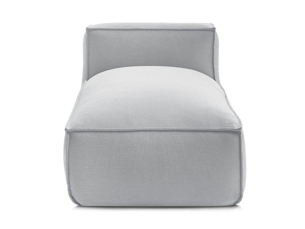 Chaise longue zonder armleuningen met beschermhoes voor modulaire tuinbank BIARRITZ