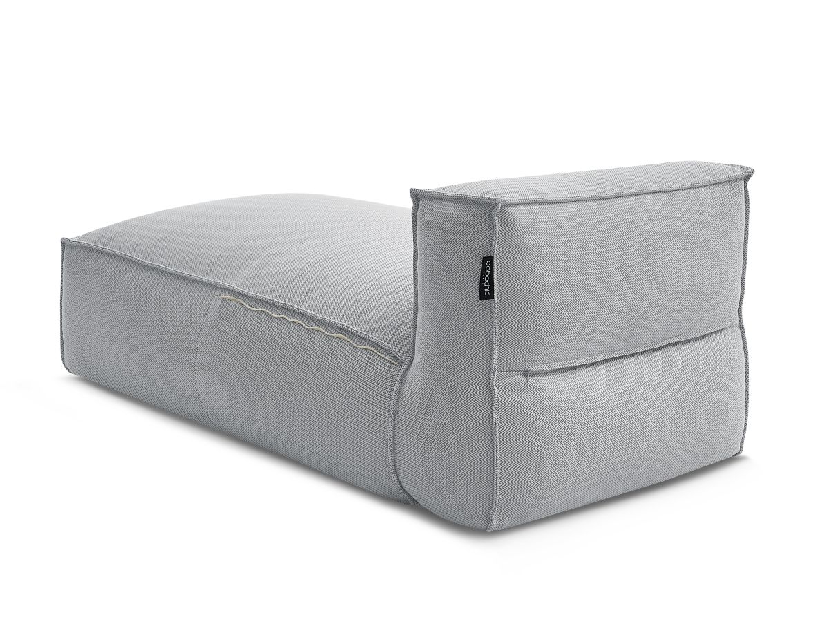 Chaise longue zonder armleuningen met beschermhoes voor modulaire tuinbank BIARRITZ