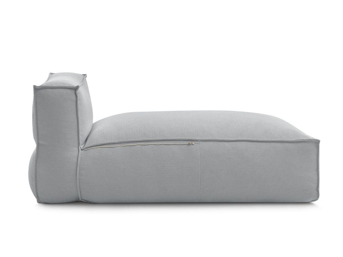 Chaise longue zonder armleuningen met beschermhoes voor modulaire tuinbank BIARRITZ