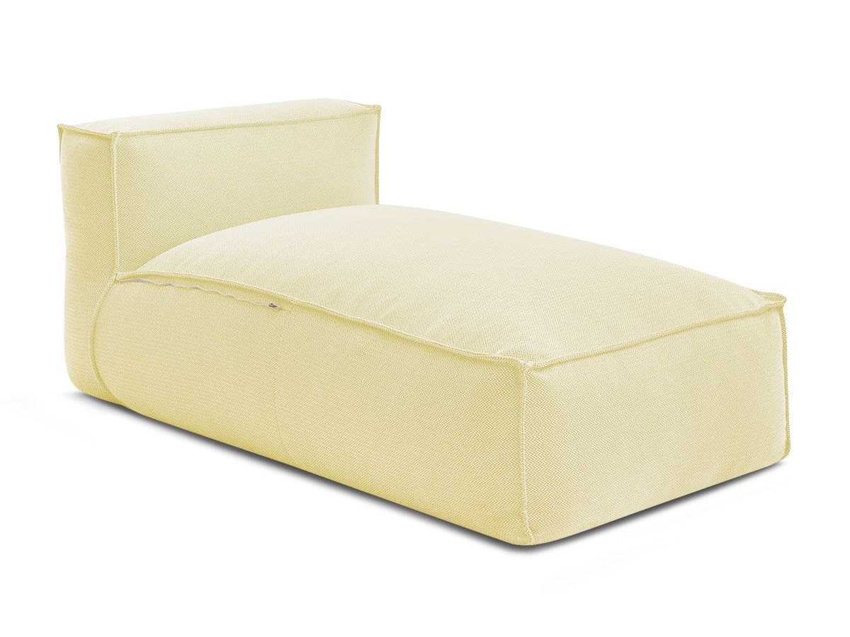Chaise longue zonder armleuningen met beschermhoes voor modulaire tuinbank BIARRITZ