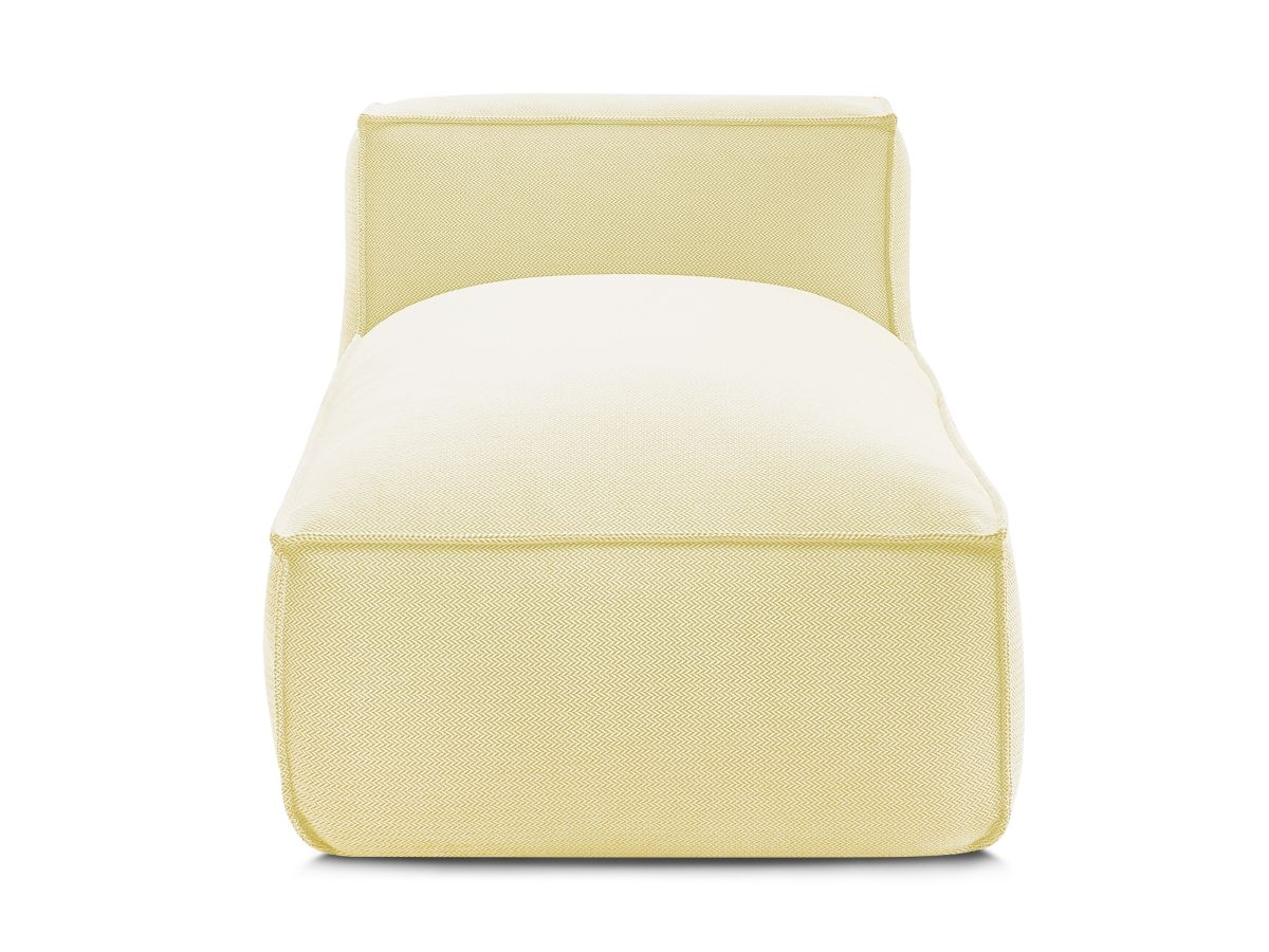 Chaise longue zonder armleuningen met beschermhoes voor modulaire tuinbank BIARRITZ