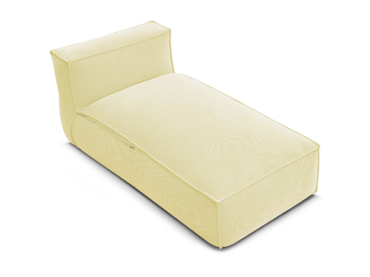 Chaise longue zonder armleuningen met beschermhoes voor modulaire tuinbank BIARRITZ