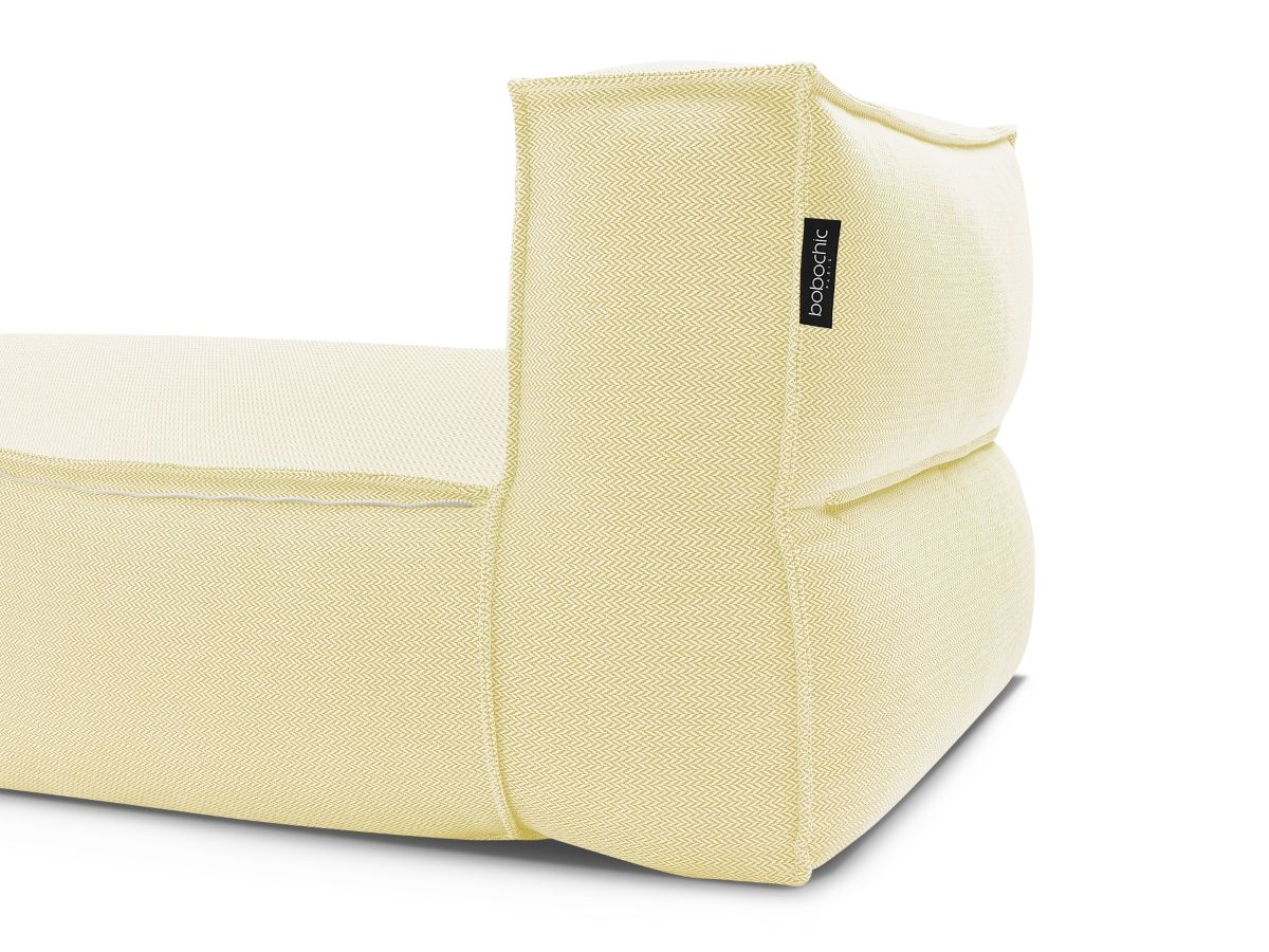 Chaise longue zonder armleuningen met beschermhoes voor modulaire tuinbank BIARRITZ
