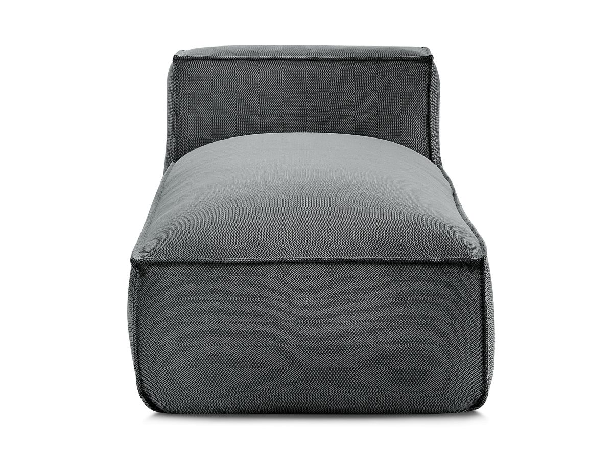 Chaise longue zonder armleuningen met beschermhoes voor modulaire tuinbank BIARRITZ