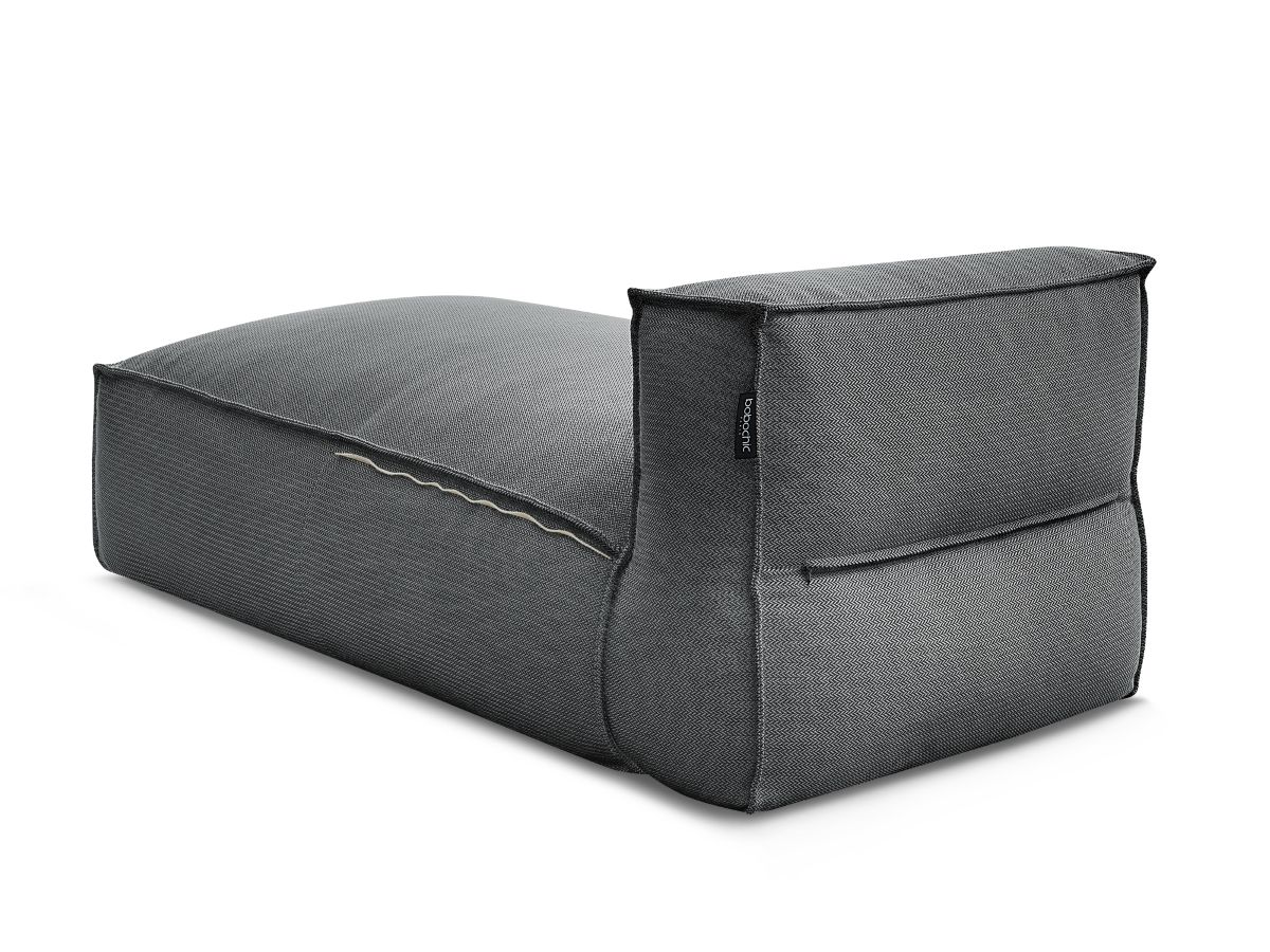 Chaise longue zonder armleuningen met beschermhoes voor modulaire tuinbank BIARRITZ
