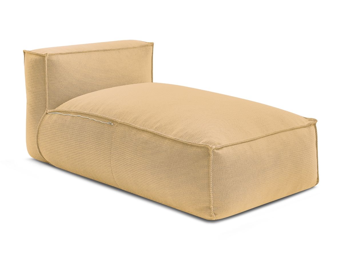 Chaise longue zonder armleuningen met beschermhoes voor modulaire tuinbank BIARRITZ