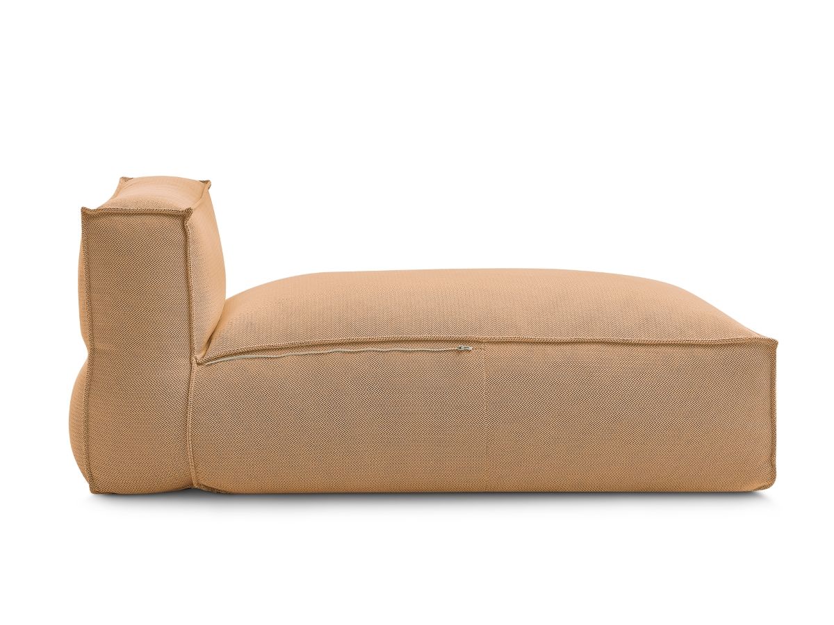 Chaise longue zonder armleuningen met beschermhoes voor modulaire tuinbank BIARRITZ