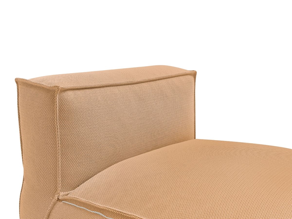 Chaise longue zonder armleuningen met beschermhoes voor modulaire tuinbank BIARRITZ