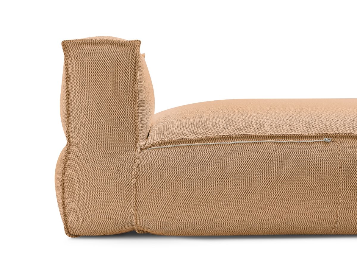 Chaise longue zonder armleuningen met beschermhoes voor modulaire tuinbank BIARRITZ