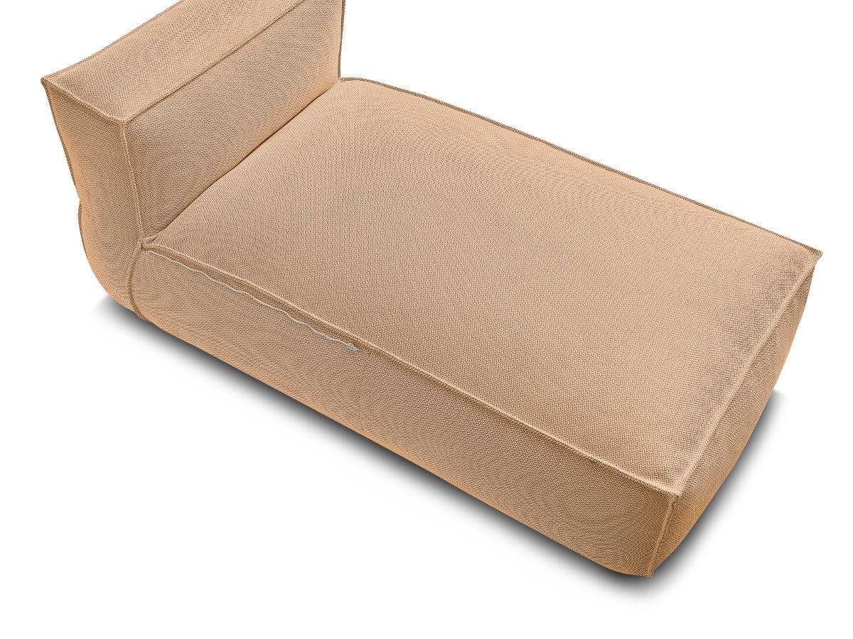 Chaise longue zonder armleuningen met beschermhoes voor modulaire tuinbank BIARRITZ