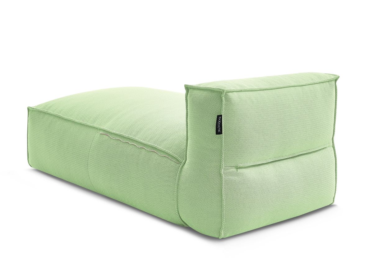 Chaise longue zonder armleuningen met beschermhoes voor modulaire tuinbank BIARRITZ
