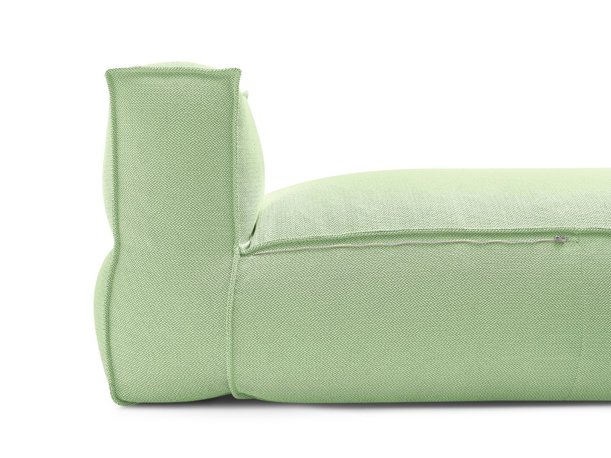 Chaise longue zonder armleuningen met beschermhoes voor modulaire tuinbank BIARRITZ