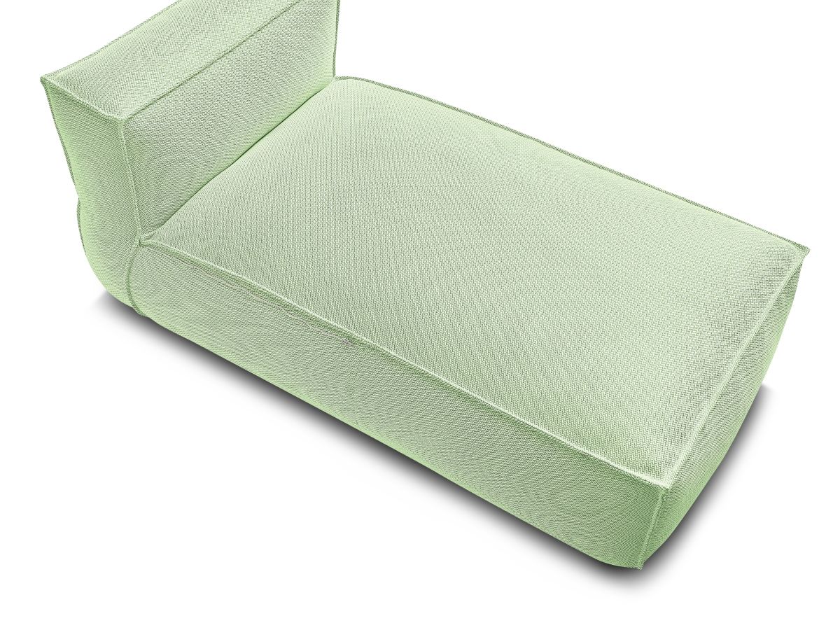 Chaise longue zonder armleuningen met beschermhoes voor modulaire tuinbank BIARRITZ
