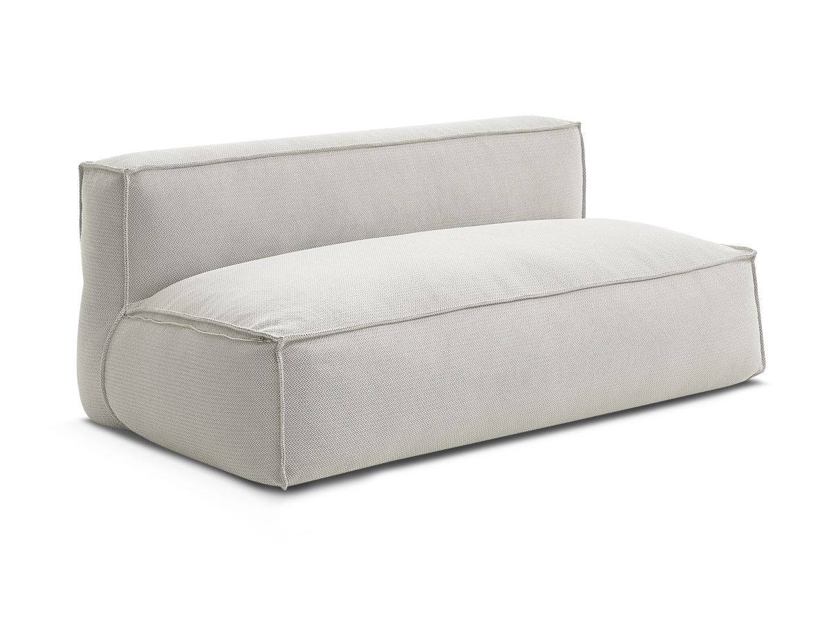 Chauffeuse 2 places sans accoudoir avec bâche de protection pour canapé de jardin modulable BIARRITZ