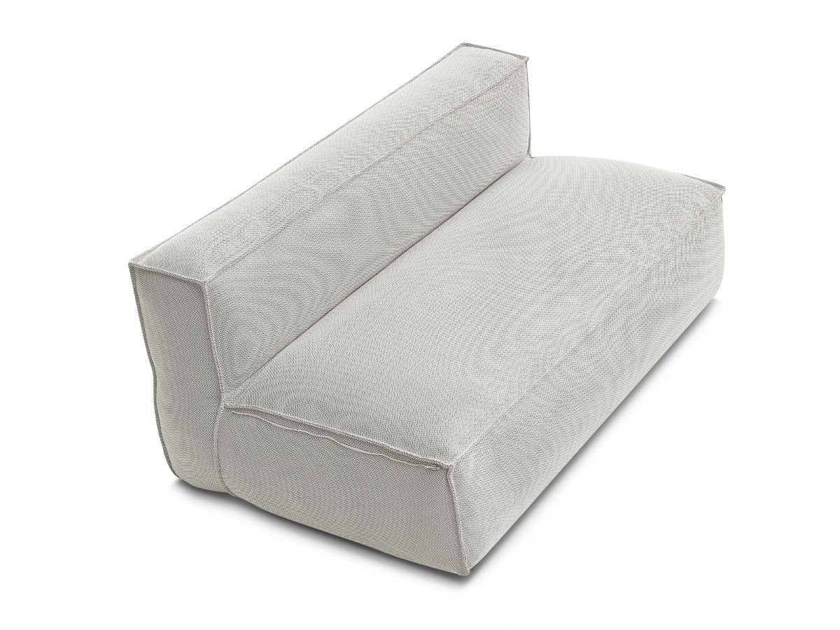 Chauffeuse 2 places sans accoudoir avec bâche de protection pour canapé de jardin modulable BIARRITZ