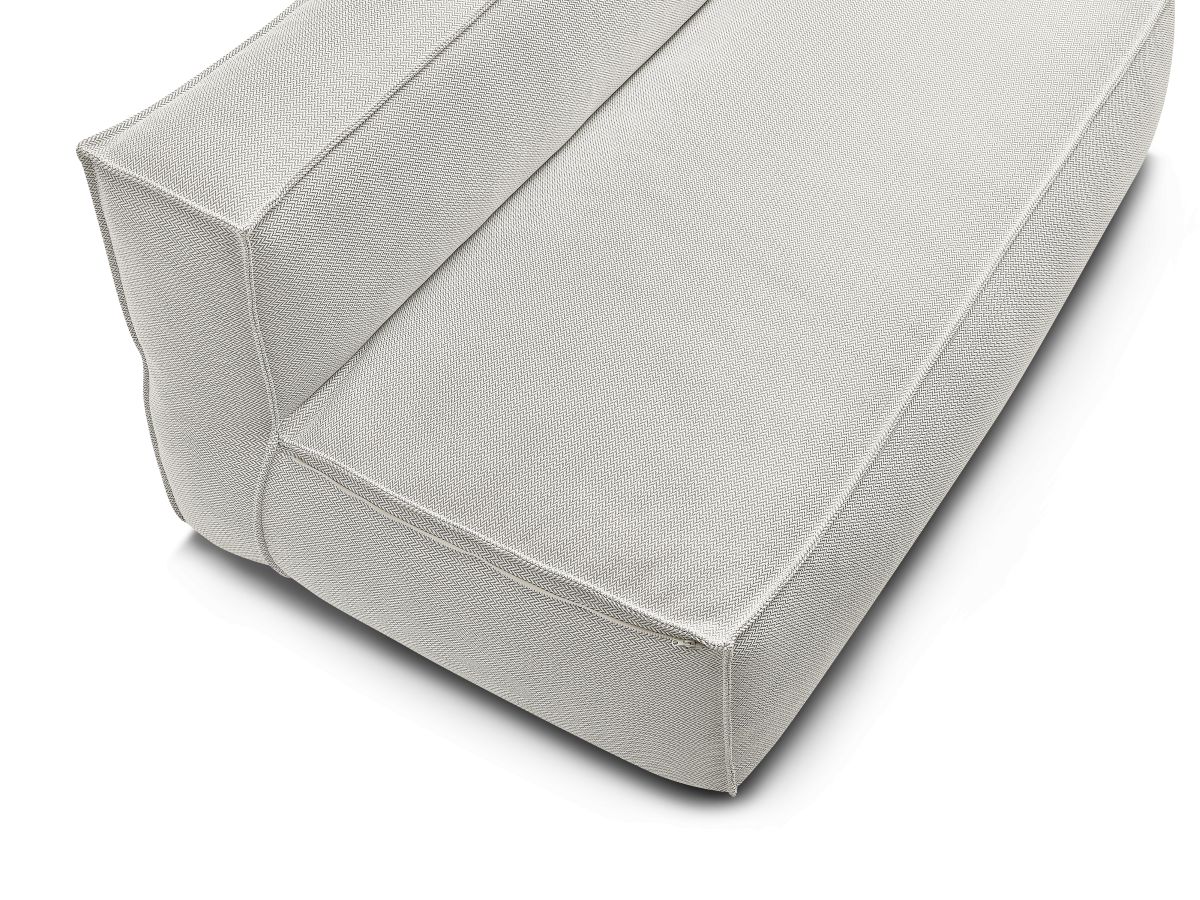 Chauffeuse 2 places sans accoudoir avec bâche de protection pour canapé de jardin modulable BIARRITZ