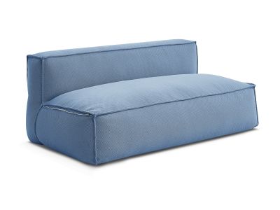 Chauffeuse 2 places sans accoudoir avec bâche de protection pour canapé de jardin modulable BIARRITZ