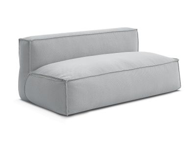 Chauffeuse 2 places sans accoudoir avec bâche de protection pour canapé de jardin modulable BIARRITZ
