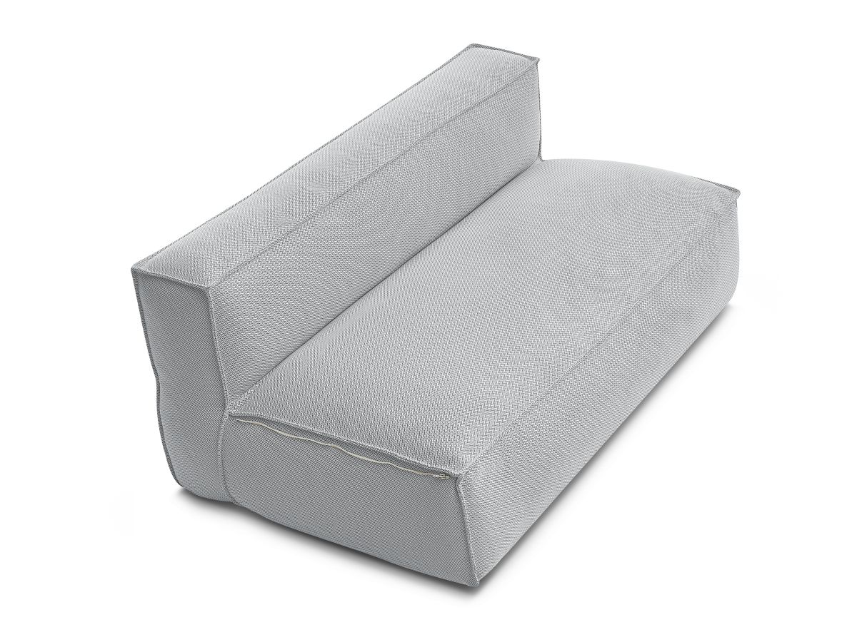 Chauffeuse 2 places sans accoudoir avec bâche de protection pour canapé de jardin modulable BIARRITZ