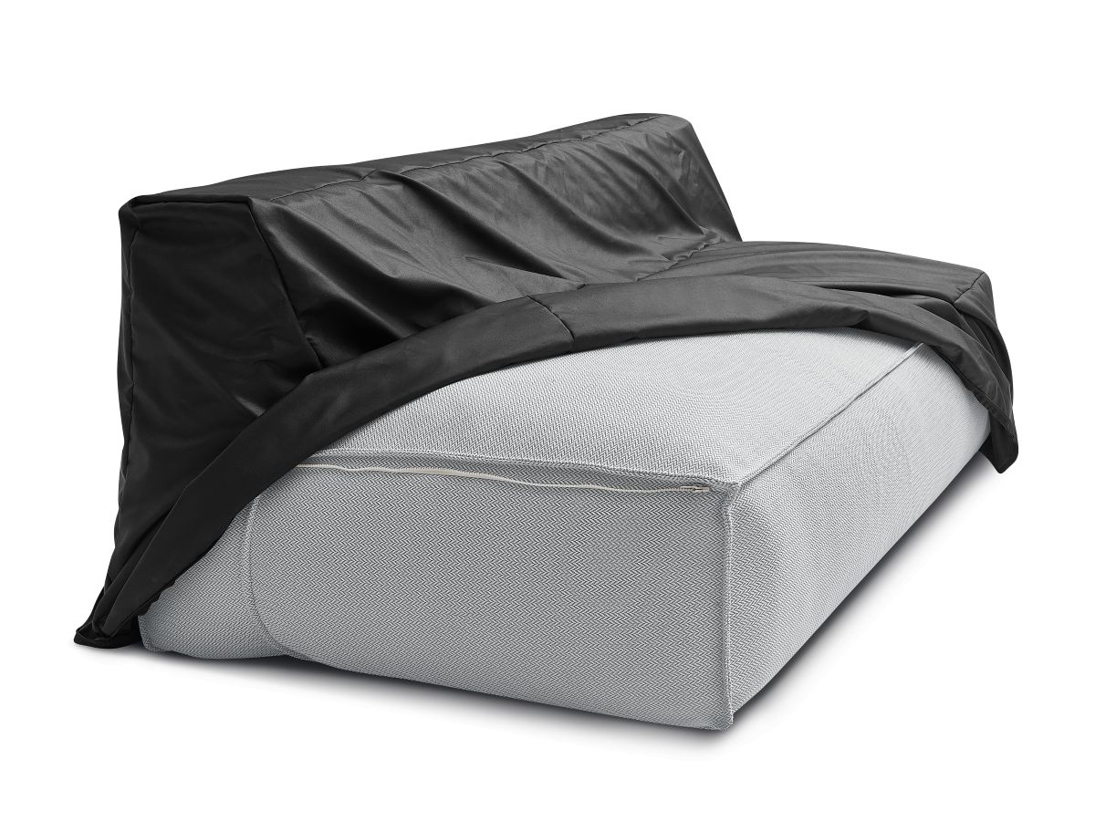 Chauffeuse 2 places sans accoudoir avec bâche de protection pour canapé de jardin modulable BIARRITZ