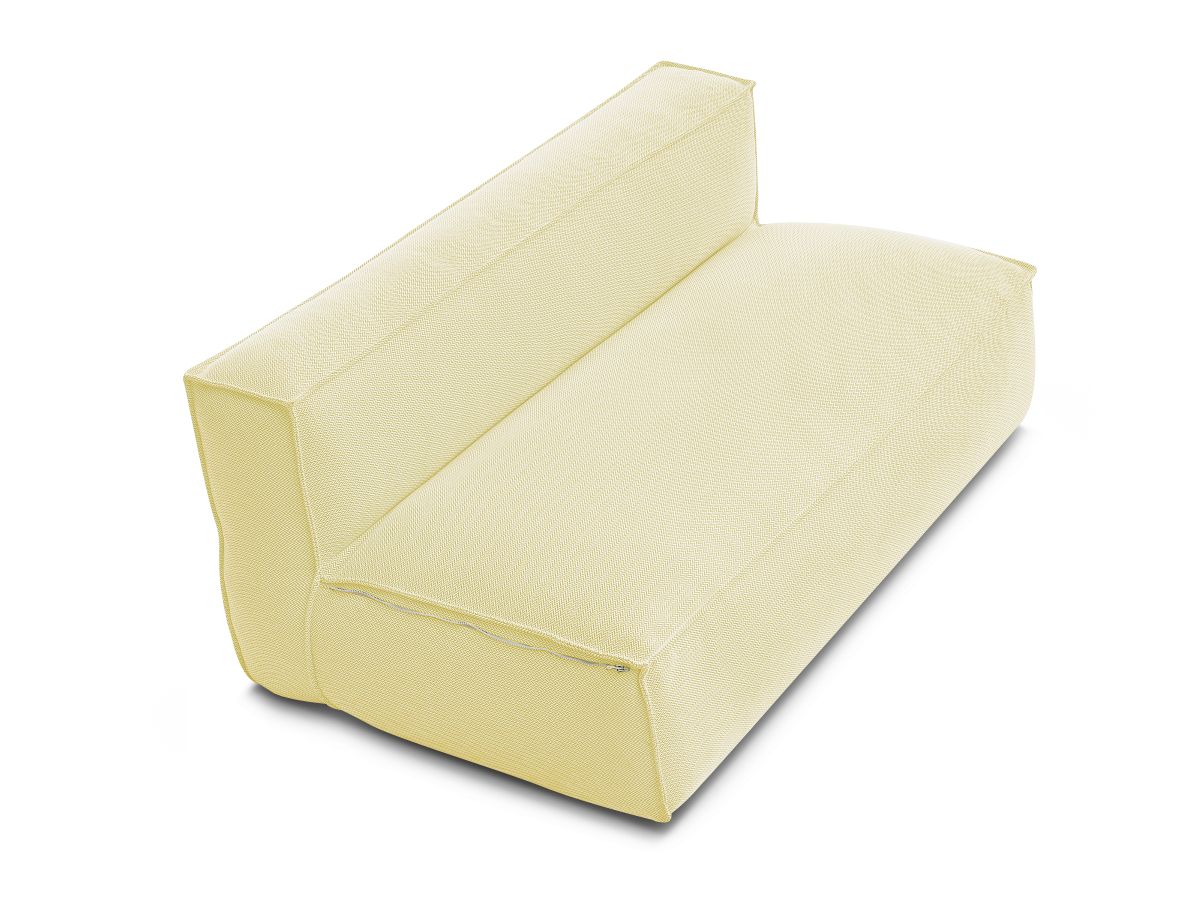 Chauffeuse 2 places sans accoudoir avec bâche de protection pour canapé de jardin modulable BIARRITZ