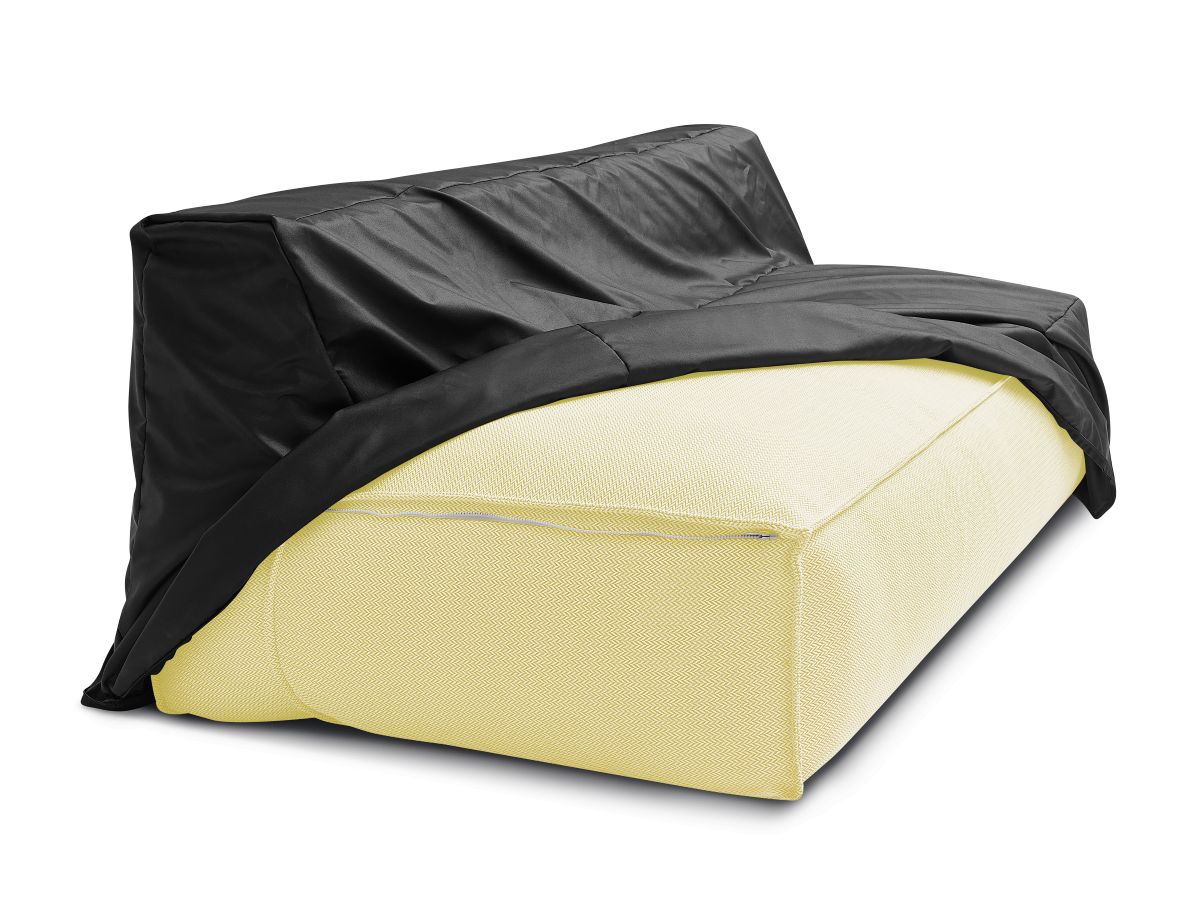 Chauffeuse 2 places sans accoudoir avec bâche de protection pour canapé de jardin modulable BIARRITZ