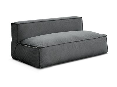 Chauffeuse 2 places sans accoudoir avec bâche de protection pour canapé de jardin modulable BIARRITZ