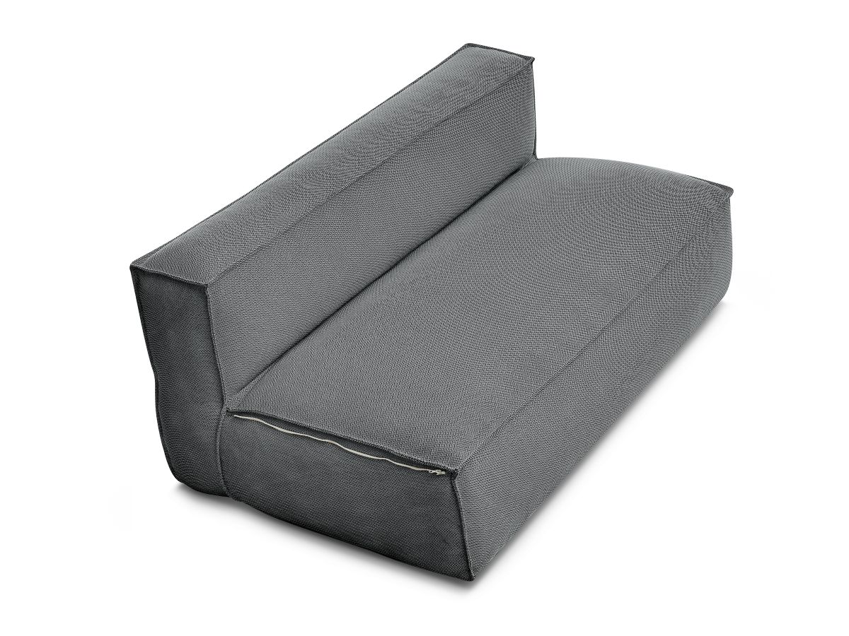 Chauffeuse 2 places sans accoudoir avec bâche de protection pour canapé de jardin modulable BIARRITZ