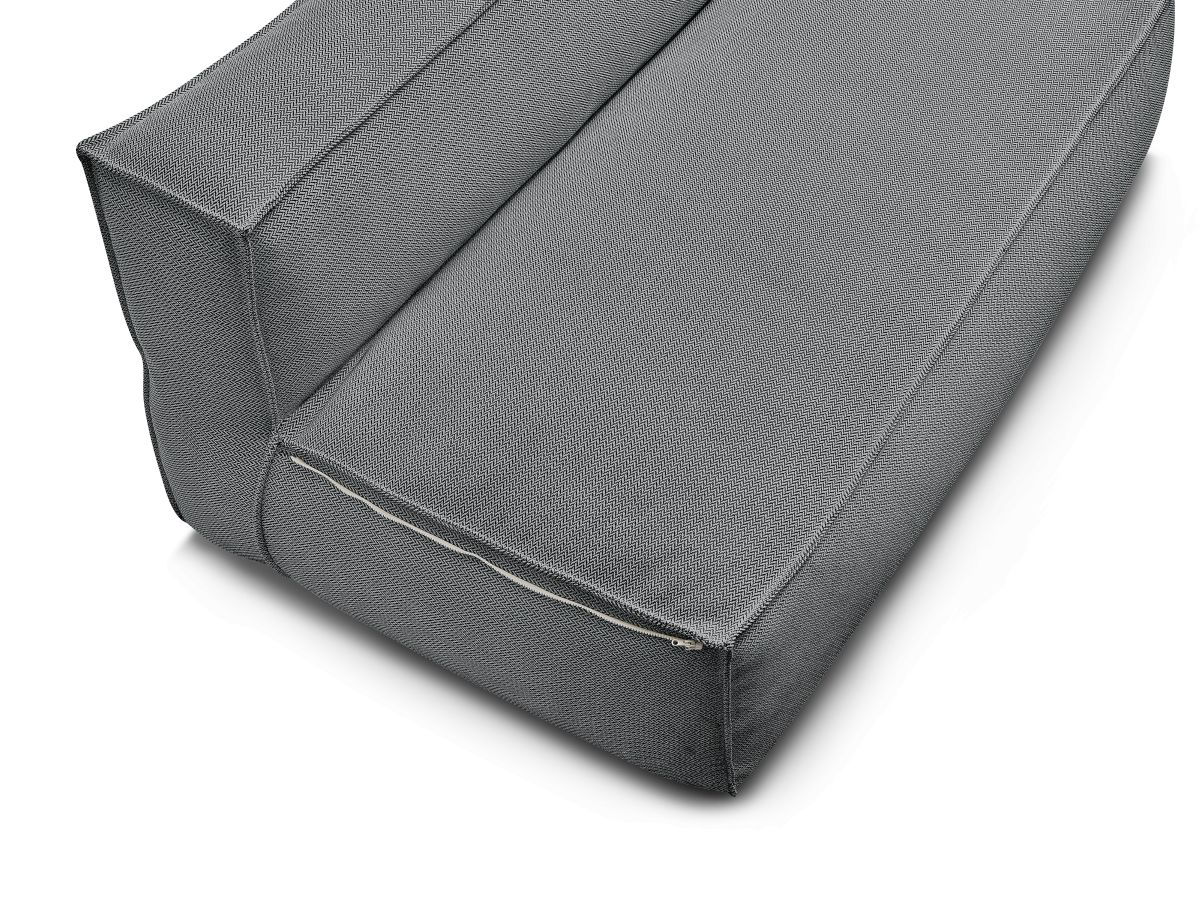 Chauffeuse 2 places sans accoudoir avec bâche de protection pour canapé de jardin modulable BIARRITZ