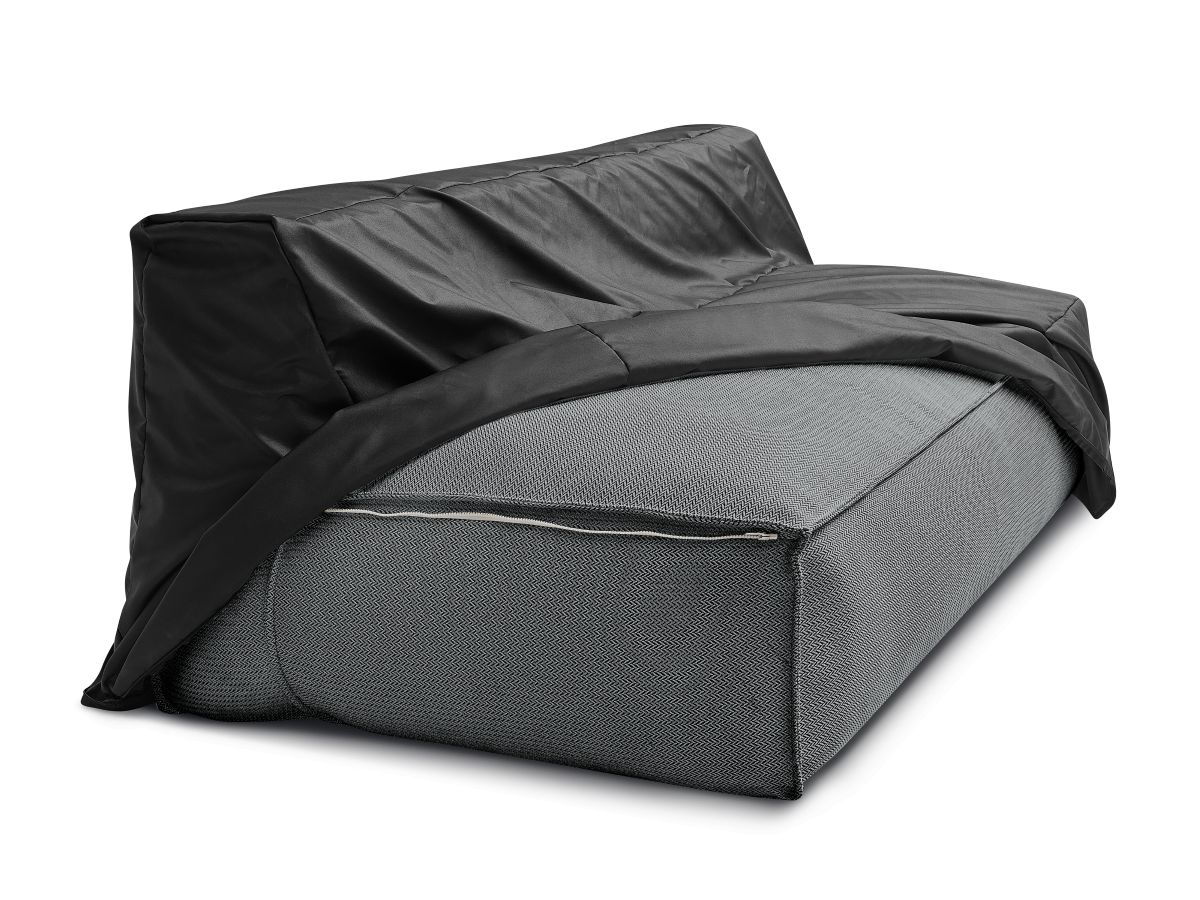 Chauffeuse 2 places sans accoudoir avec bâche de protection pour canapé de jardin modulable BIARRITZ