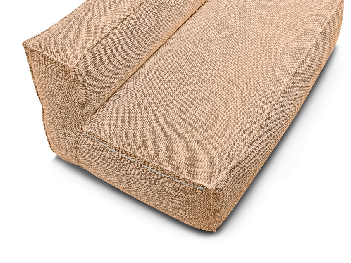 Chauffeuse 2 places sans accoudoir avec bâche de protection pour canapé de jardin modulable BIARRITZ