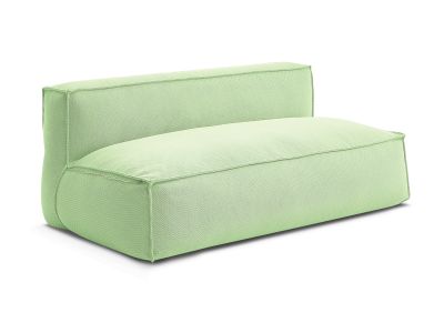 Chauffeuse 2 places sans accoudoir avec bâche de protection pour canapé de jardin modulable BIARRITZ