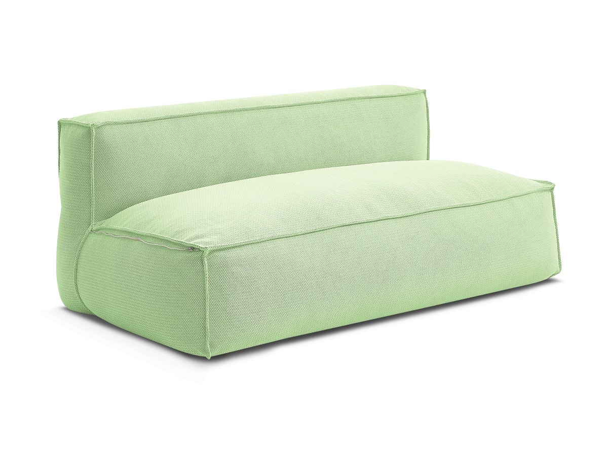 Chauffeuse 2 places sans accoudoir avec bâche de protection pour canapé de jardin modulable BIARRITZ