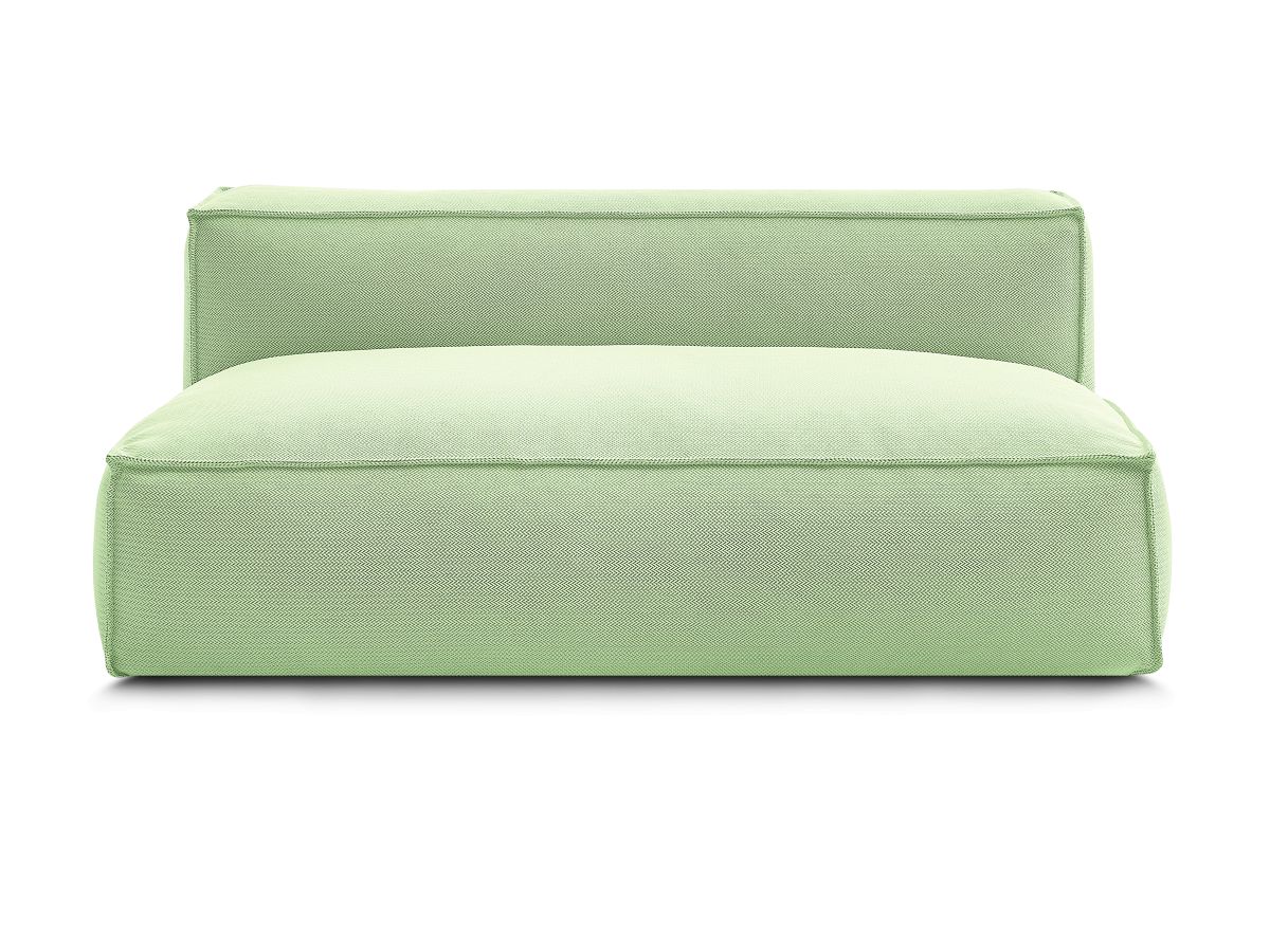 Chauffeuse 2 places sans accoudoir avec bâche de protection pour canapé de jardin modulable BIARRITZ vert — vue 5