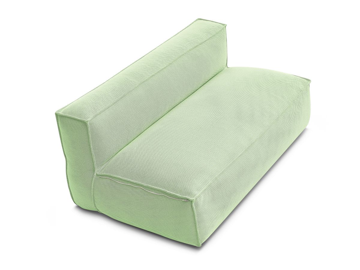Chauffeuse 2 places sans accoudoir avec bâche de protection pour canapé de jardin modulable BIARRITZ