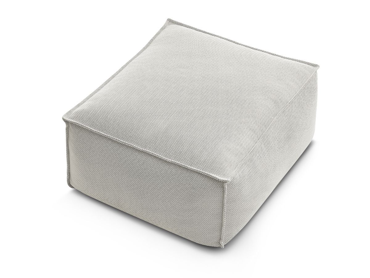 Canapé d'angle fixe EVEREST tissu chiné - Orange - Angle droit - 10 coussins
