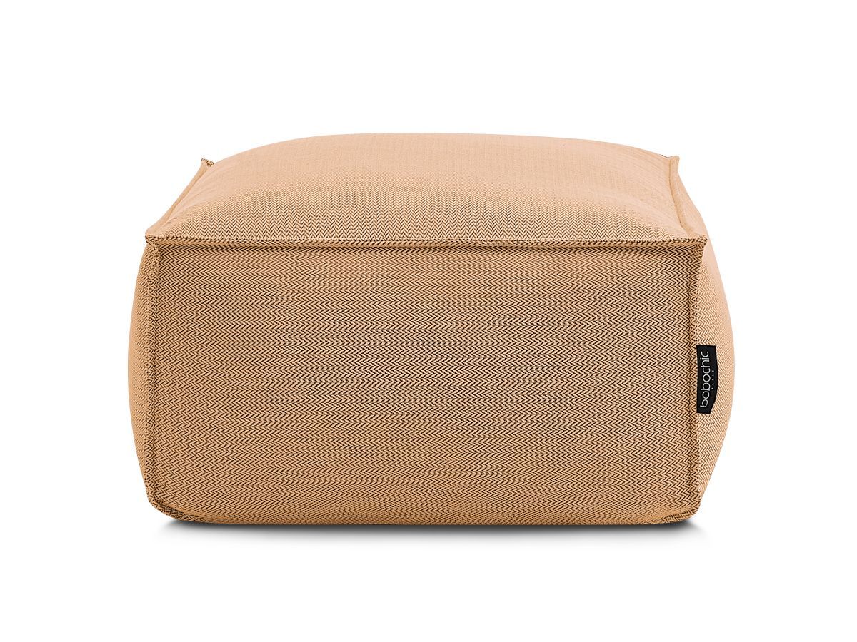 Pouf avec bâche de protection pour canapé de jardin modulable BIARRITZ orange — vue 5